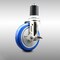 Service Caster 5 Inch 316SS Blue Polyurethane Swivel 1-3/4 Inch Expanding Stem Caster Brake SCC-SS316EX20S514-PPUB-BLUE-TLB-134 - alternate 2